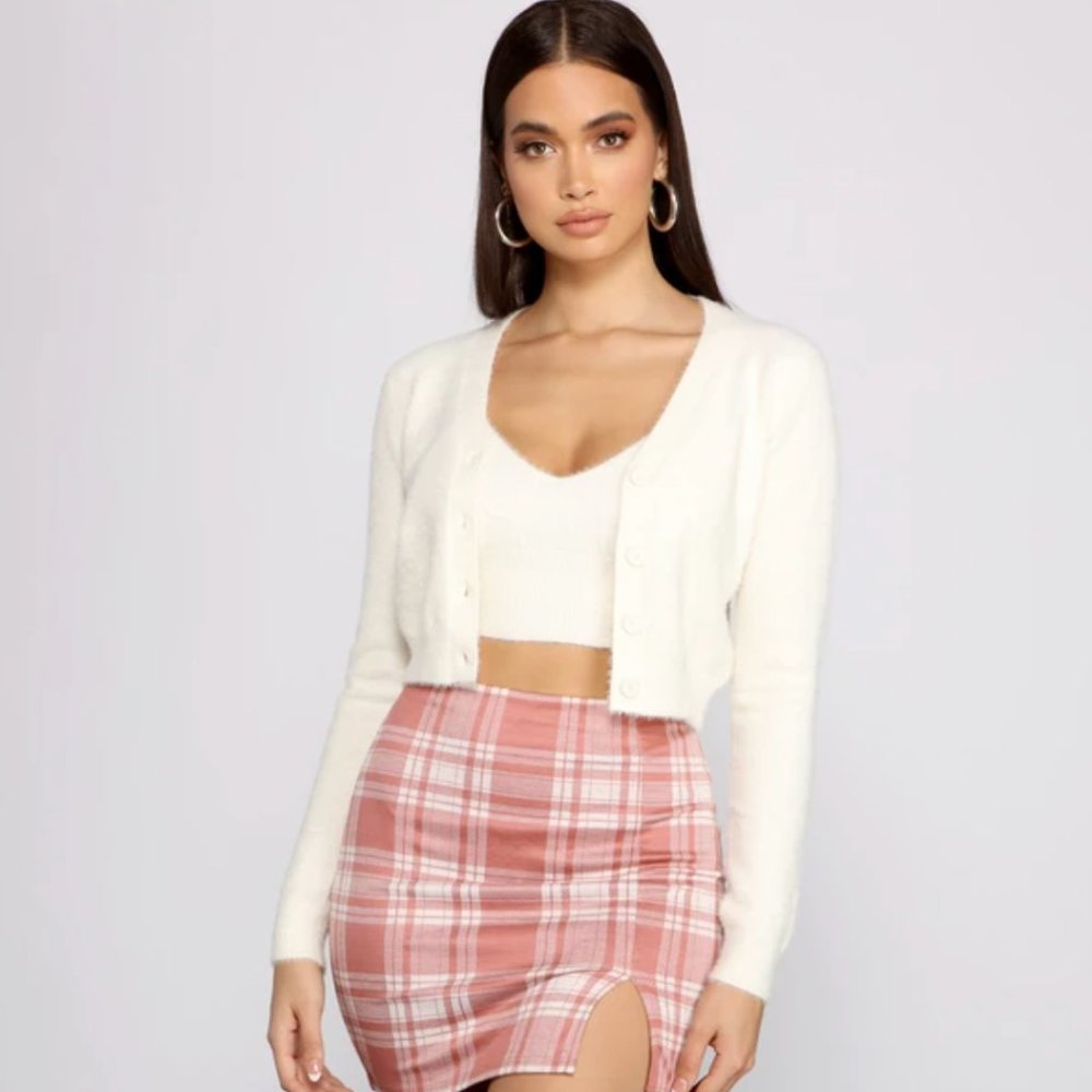 Ivory Cropped Cardigan